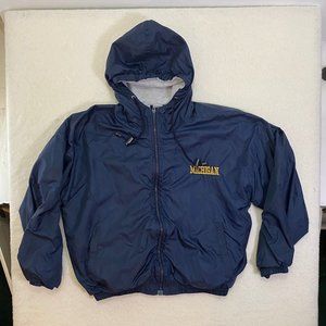 Steve And Barrys Michigan University Hooded Jacket Wind Breaker Boys M